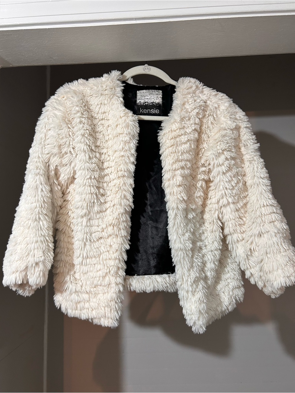 Kensie Faux Fur Jacket Label
